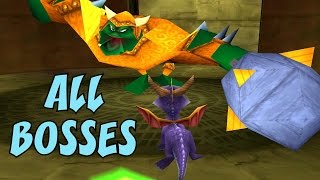 Spyro The Dragon  All Bosses amp Ending Reignited Trilogy [upl. by Alleda52]