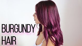 HOW TO DARK BURGUNDY HAIR DYE AT HOME [upl. by Gayleen615]