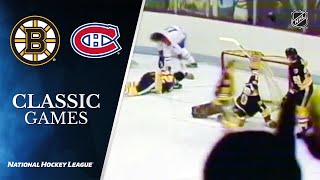 NHL Classic Games Canadiens send Bruins home in 1979 SemiFinal [upl. by Kata]