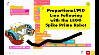 LEGO Spike Prime PID proportional Color Sensor Line Following [upl. by Wilonah620]