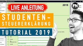 Steuererklärung Student Anleitung 2019 2018  Steuererklärung selber machen Elster Student Tutorial [upl. by Elurd]