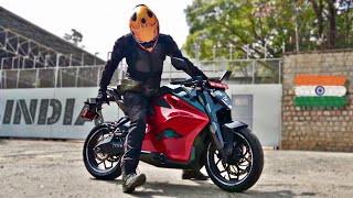 I’m riding The Fastest Electric Motorcycle in India 🇮🇳 [upl. by Cacie]