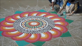 Indian Rangoli Got First Prize in Rangoli Competition  Ever Green Rangoli  Traditional Rangoli [upl. by Luing]