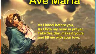 Ave Maria Gratia Plena English Lyrics [upl. by Rieth]