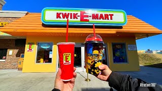 The Simpsons KwikEMart in Real Life  Buzz Cola amp Squishee  The Simpsons 4D Attraction [upl. by Notterb947]