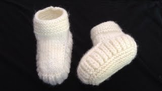 How To Knit Baby Booties For BeginnersStep By Step [upl. by Eddana]