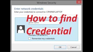 How to find credential  Enter Your Credential to connect  Windows credential  Web Credential [upl. by Donetta]