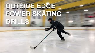 Outside Edge Skating Tips  Power Skating Drill Progression [upl. by Ernesto]