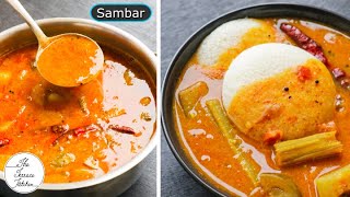 Restaurant Style Sambar Recipe  Sambar for Dosa Idli Vada  The Terrace Kitchen [upl. by Nnyw]