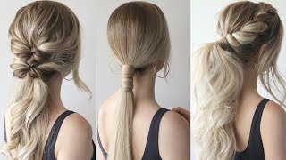 HOW TO EASY PONYTAILS  Perfect Prom Hairstyles [upl. by Aiuqram]