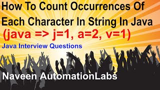 Java Interview Question How To Count Occurrences Of Each Character In String In Java [upl. by Sweeney703]