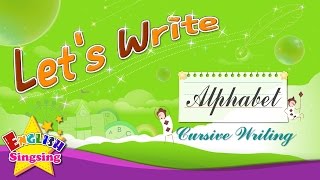 Lets Write  Cursive Writing  Alphabet A to Z  How to Write abc for kids [upl. by Swain]