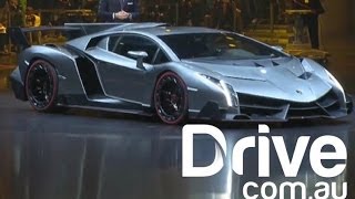 Lamborghini Veneno 45 million supercar  Performance  Drivecomau [upl. by Netneuq]