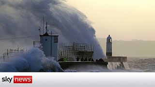 In full Storm Eunice from Newquay [upl. by Aileduab533]