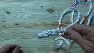 How to Tie a Back Splice  Crown Splice ⎸Tutorial  Professional Yacht Training USA [upl. by Alexine]