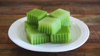 Pandan Jelly With Coconut Milk AgarAgar Pandan [upl. by Ludba]