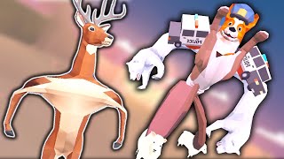 DEER VS GIANT DOGGO MONSTER DEEEER Simulator [upl. by Rambert]