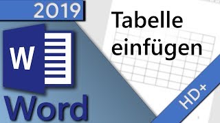 Word Tabelle erstellen  3 Möglichkeiten in 1 MINUTE HD 2019 [upl. by Ridgley]