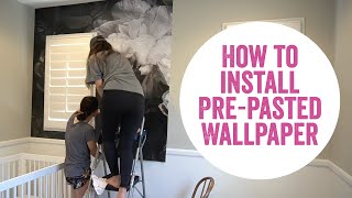 How to Apply Prepasted Wallpaper for beginners [upl. by Arhsub567]