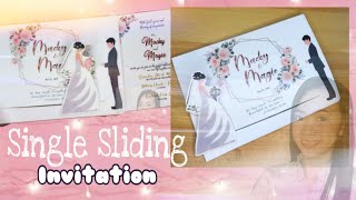 Single Sliding Invitation tutorial DIY elegant invitation by Madss [upl. by Eladnwahs500]