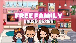 FAMILY HOUSE DESIGN FREE  TOCA LIFE WORLD  Toca Boca [upl. by Yvi]