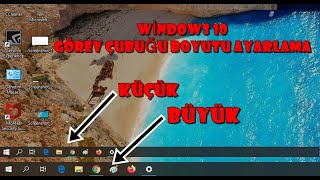 Windows 10 Görev Çubuğu Simgeleri Boyut Ayarlama  Araç Çubuğu Boyut Ayarlama [upl. by Couchman905]