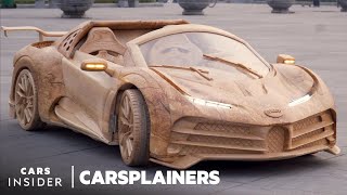 How To Build A Fully Drivable Wooden Bugatti  Carsplainers [upl. by Annahsal455]