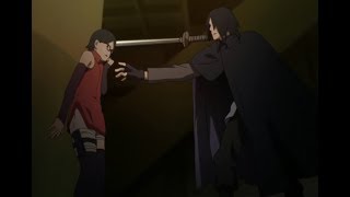 Sasuke Almost Kills Sarada  Team 7 vs Shin Uchiha Full Fight 60 FPS EPISODE 21 BS [upl. by Cyrill185]