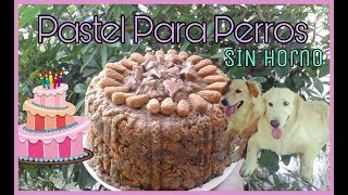 PASTEL PARA PERROS SIN HORNO SALUDABLE Y FÁCIL DE HACER  DIY [upl. by Ely]