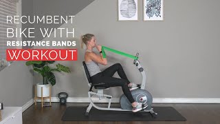 Recumbent Bike With Resistance Bands Workout [upl. by Yart157]