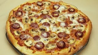 Mushroom Pizza Recipe  Pepperoni Pizza [upl. by Alusru]