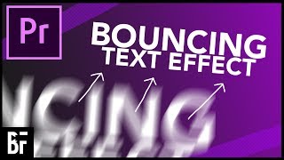 Awesome Bouncing Text Effect  Premiere [upl. by Ruffo172]