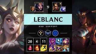 LeBlanc Support vs Pyke  EUW Master Patch 25S13 [upl. by Evangelia840]