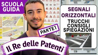 SEGNALI ORIZZONTALI pt 1  IL RE DELLE PATENTI  PATENTE B [upl. by Brendon]