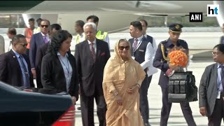 Bangladesh PM Sheikh Hasina arrives in India on a 4day visit [upl. by Dymphia926]