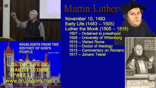 20 The Life of Martin Luther part 1 [upl. by Megdal]