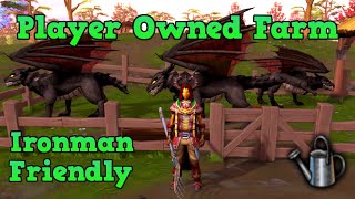 Runescape 3 Ironman Friendly Player Owned Farm Guide  Updated 2020 [upl. by Alekat]