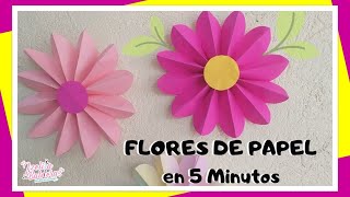 Como hacer FLORES DE PAPEL fáciles En Menos de 5 MINUTOS [upl. by Royd302]