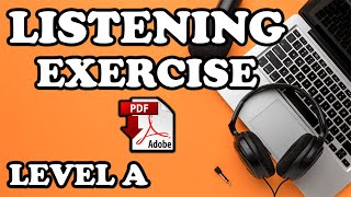 Listening Exercise with answers  PDF  Level A  Easy English Lesson [upl. by Aitel]