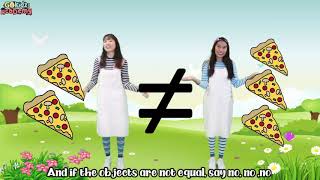 Equal or Not Equal  Preschool Lessons  Simple Math Lessons  Fun Learning [upl. by Suhploda]