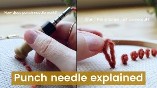 HOW does the ADJUSTABLE PUNCH NEEDLE work How do the loops actually stay in Punch needle explained [upl. by Pittel807]