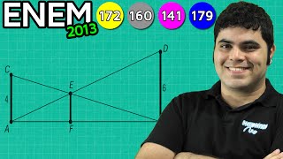 ENEM 2013 Matemática 44  Semelhança de Triângulos [upl. by Vonnie310]