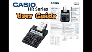 Casio Hr100 rc and Hr Series Calculator User Guide [upl. by Fidele160]