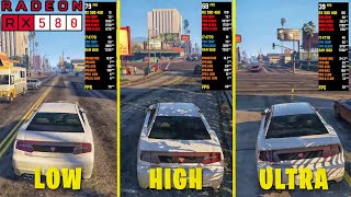 GTA 5  RX 580 4GB  i7 4770  All Settings Test  1080p [upl. by Akenehs]