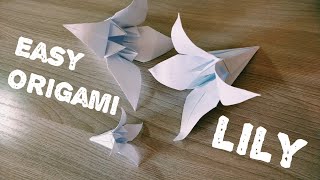 Easy Origami Lily Flower [upl. by Trebliw]