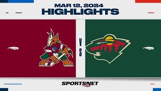 NHL Highlights  Coyotes vs Wild  March 12 2024 [upl. by Drahsar]