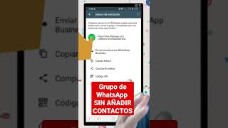 Crea un GRUPO de WhatsApp SIN AGREGAR CONTACTOS a la agenda [upl. by Nolava777]