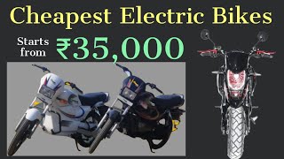 Top 6 Cheapest Electric BikeseBikes in India 2021 ₹35000 [upl. by Assirt]