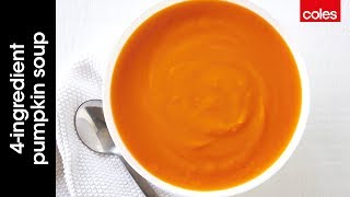 4 ingredient easy pumpkin soup [upl. by Anerehs]