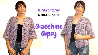 TUTORIAL Giacchina Gipsytaglio chaneltop downlafatatuttofare [upl. by Welby]